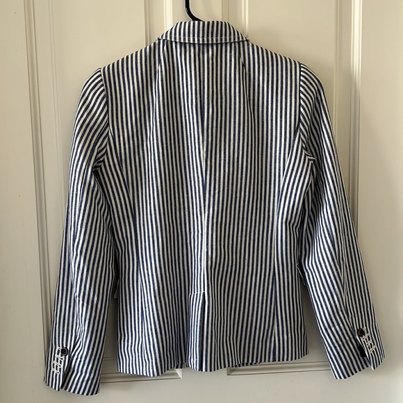 J. Crew Jackets & Coats Jcrew Light Blue Striped Blazer Poshmark